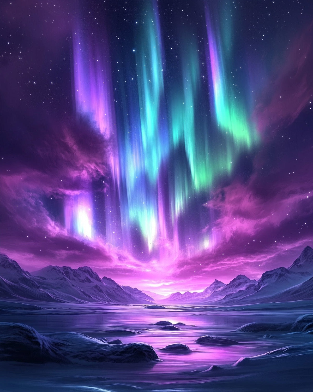 Aurora Borealis Serenity - Galaxies - Judy Paint