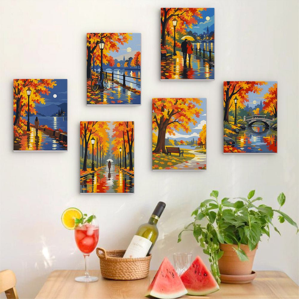 Autumn City Lights mini painting set