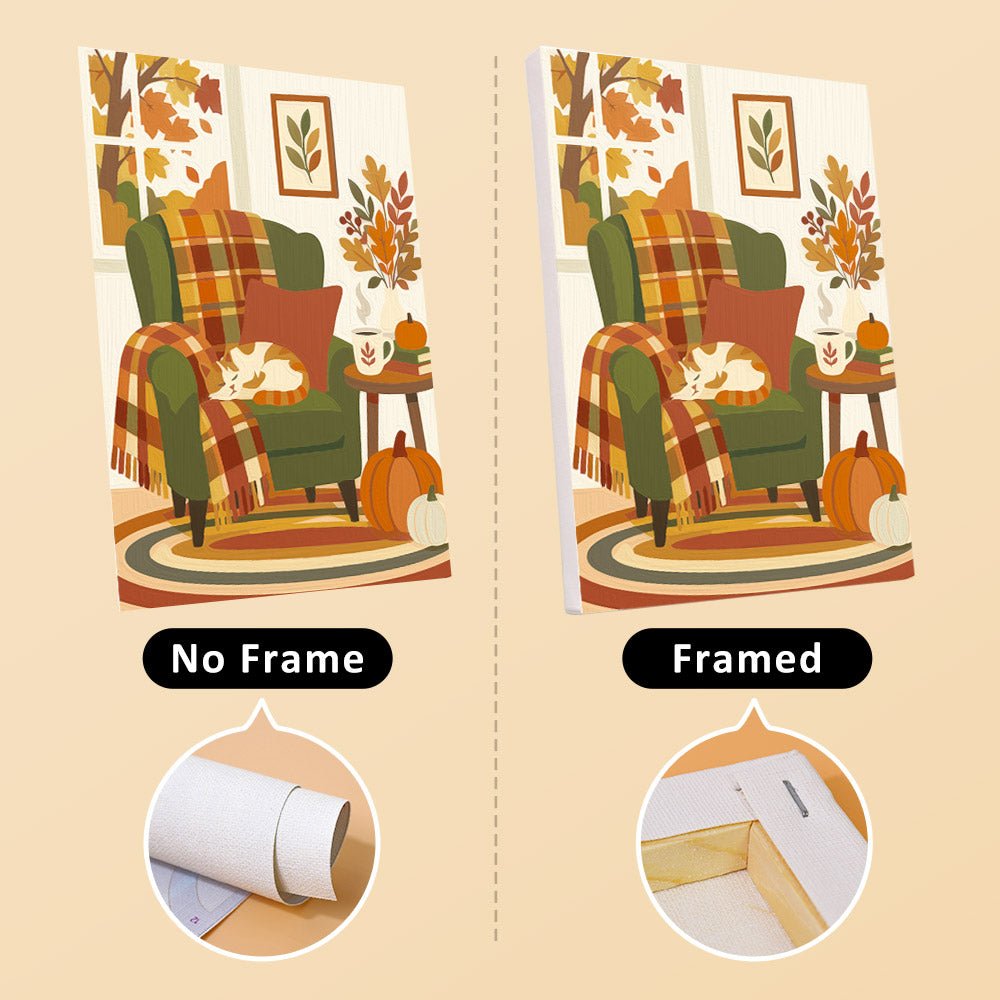 No frame vs. framed canvas