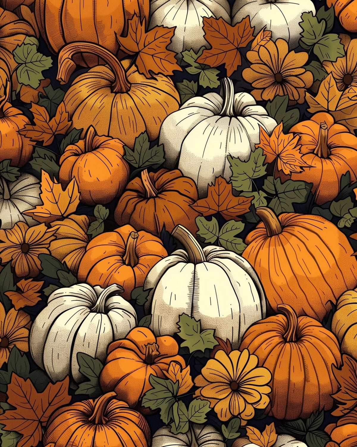Autumn Pumpkins Bliss - Halloween - Judy Paint