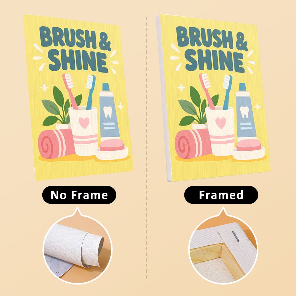 No frame vs. framed canvas