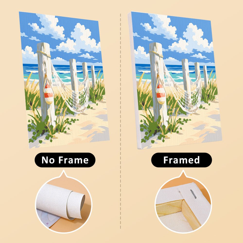 No frame vs. framed canvas