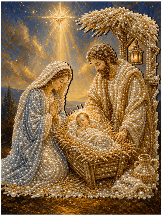 Beneath the Star of Bethlehem - Pearl Painting - Judy Paint