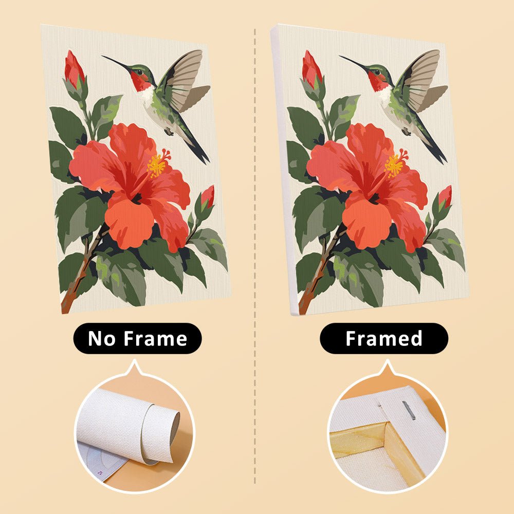 No frame vs. framed canvas