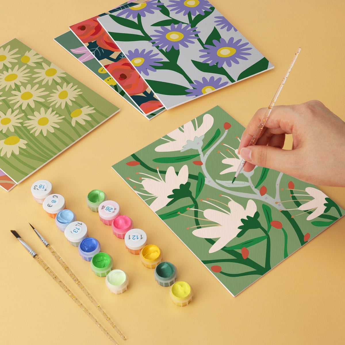 Bloom Garden – Set of 6 Mini Paintings - Judy Paint