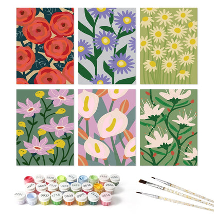 Bloom Garden – Set of 6 Mini Paintings - Judy Paint