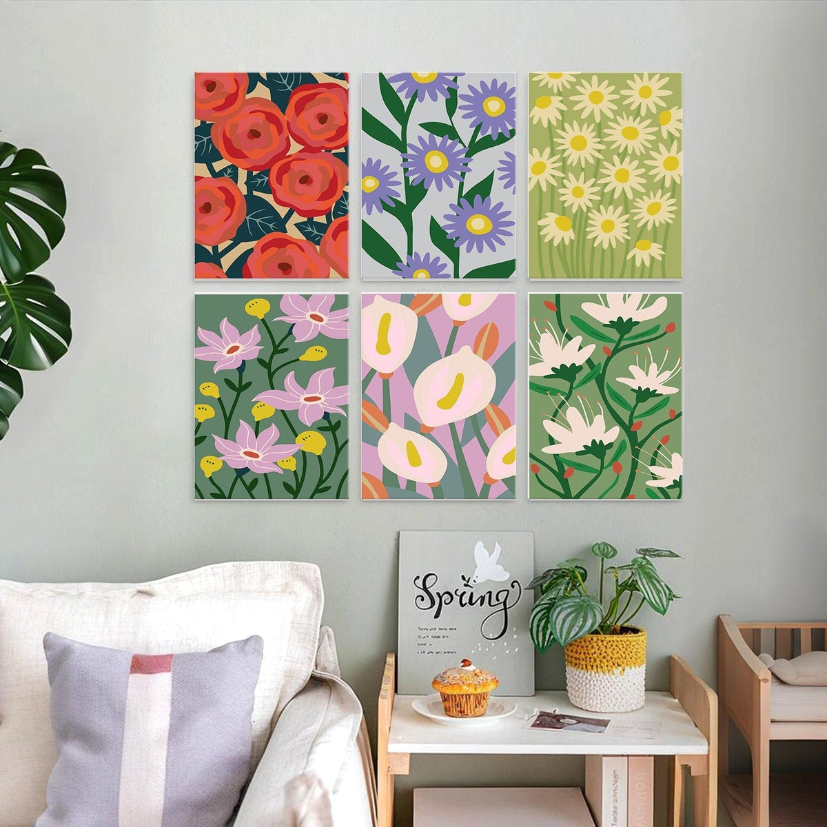 Bloom Garden – Set of 6 Mini Paintings - Judy Paint