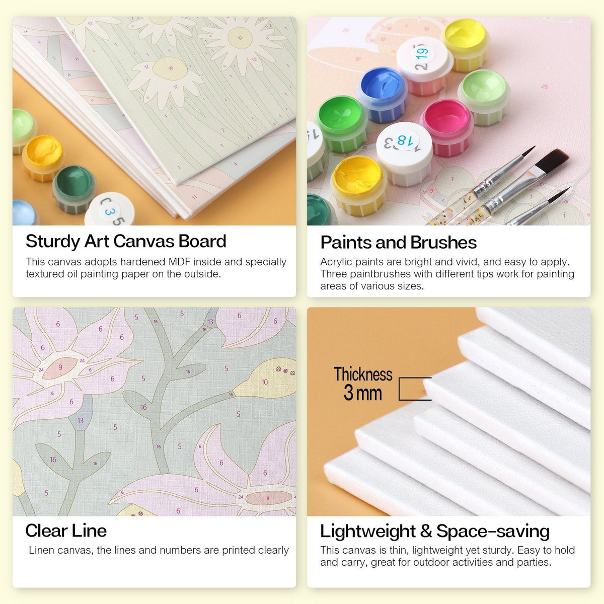 Bloom Garden – Set of 6 Mini Paintings - Judy Paint