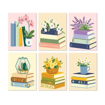Blooming Books – Set of 6 Mini Paintings - Judy Paint