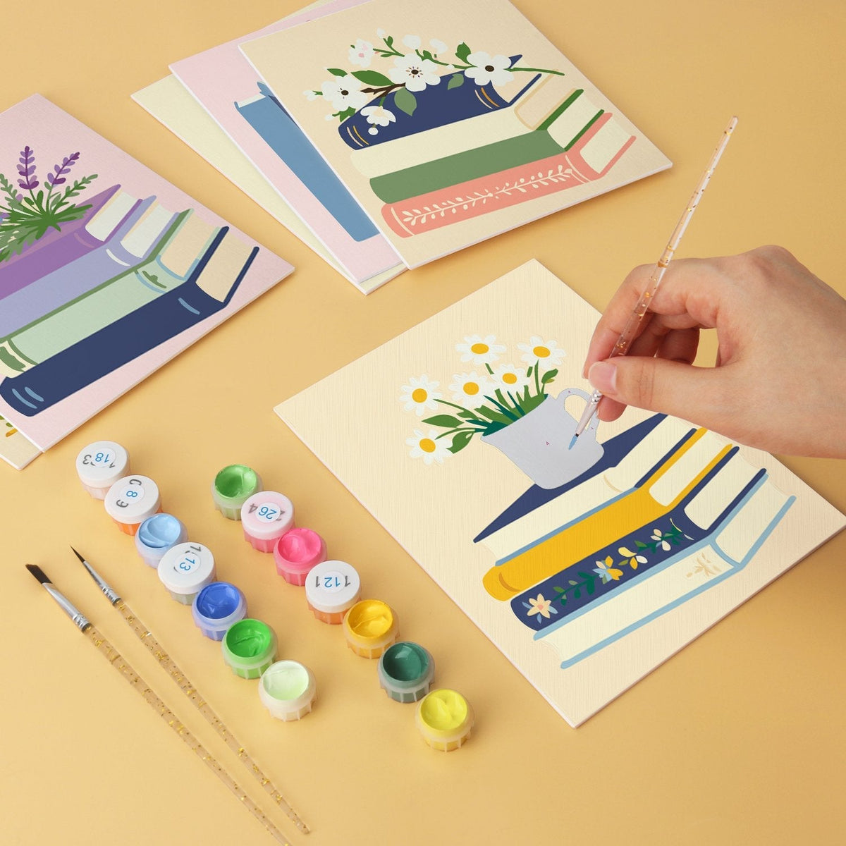 Blooming Books – Set of 6 Mini Paintings - Judy Paint
