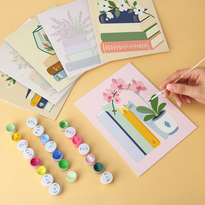 Blooming Books – Set of 6 Mini Paintings - Judy Paint