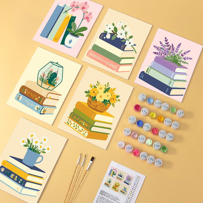 Blooming Books – Set of 6 Mini Paintings - Judy Paint
