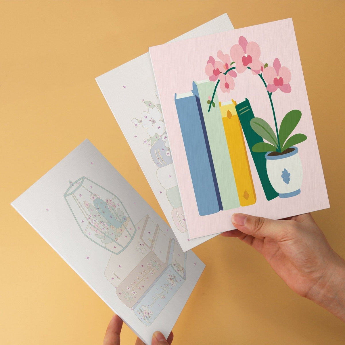 Blooming Books – Set of 6 Mini Paintings - Judy Paint