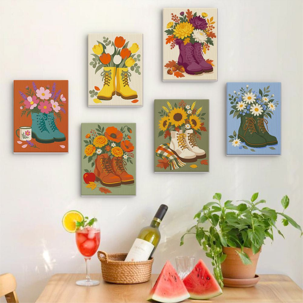 Blooming Boots mini painting set