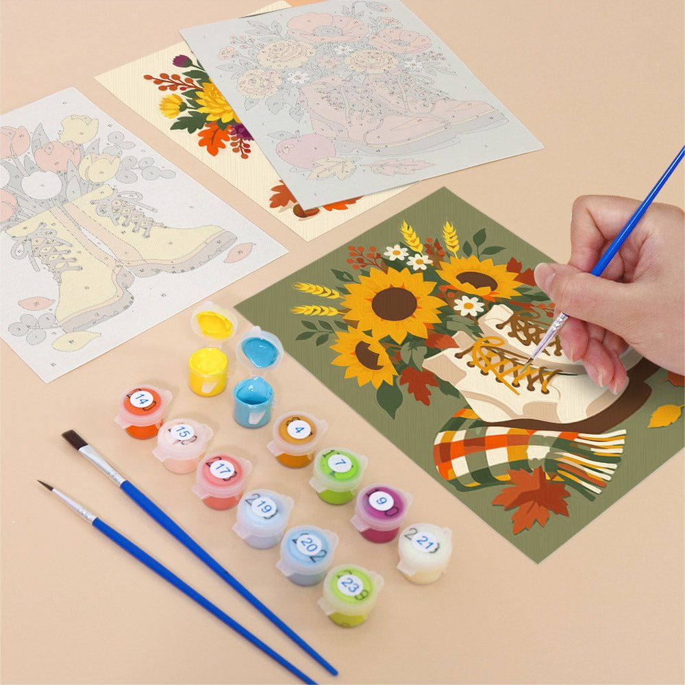 Blooming Boots mini painting set