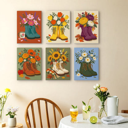 Blooming Boots mini painting set