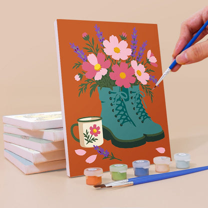 Blooming Boots mini painting set