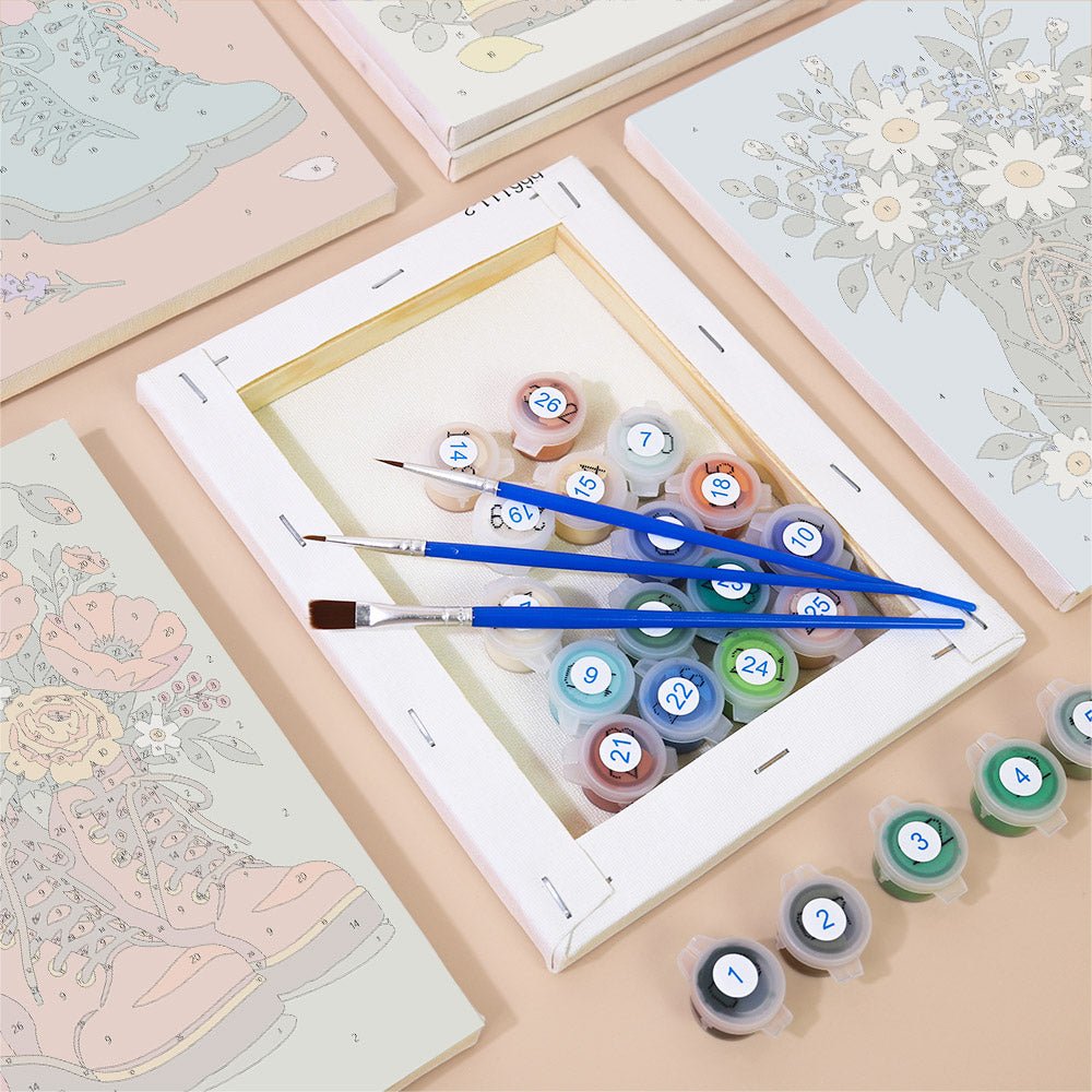 Blooming Boots mini painting set