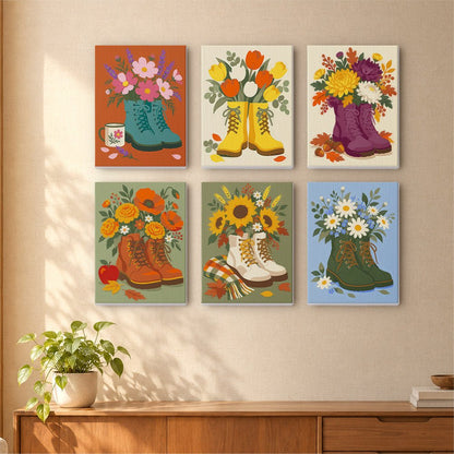 Blooming Boots mini painting set