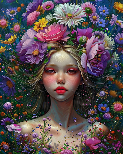 Blooming Serenity - Floral Women - Judy Paint
