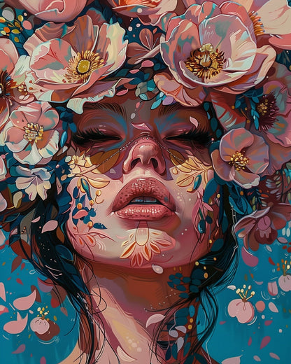 Blossom Serenity - Floral Women - Judy Paint