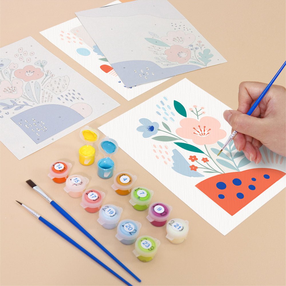 Blue Matisse Flowers mini painting set