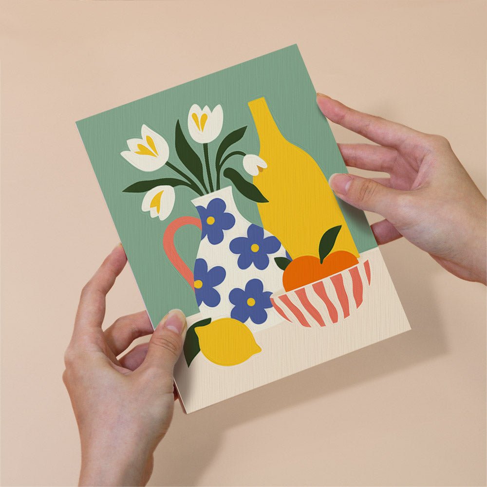 Blue Pitcher Bouquets mini painting set