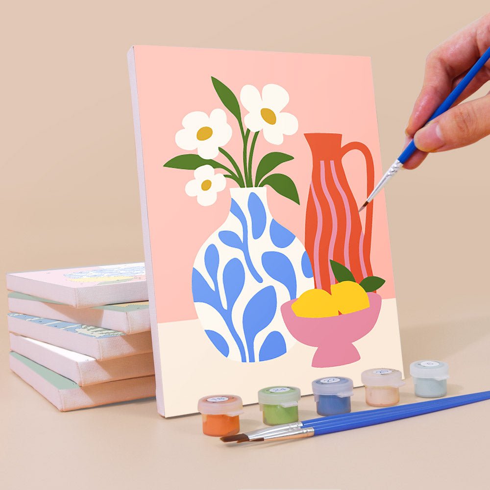 Blue Pitcher Bouquets mini painting set