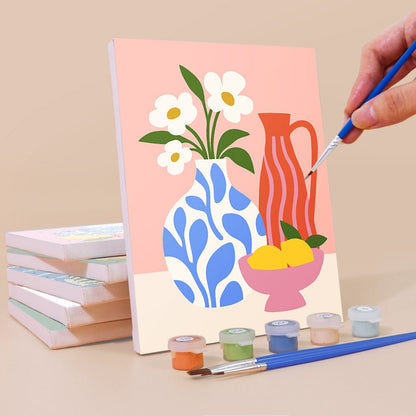 Blue Pitcher Bouquets mini painting set