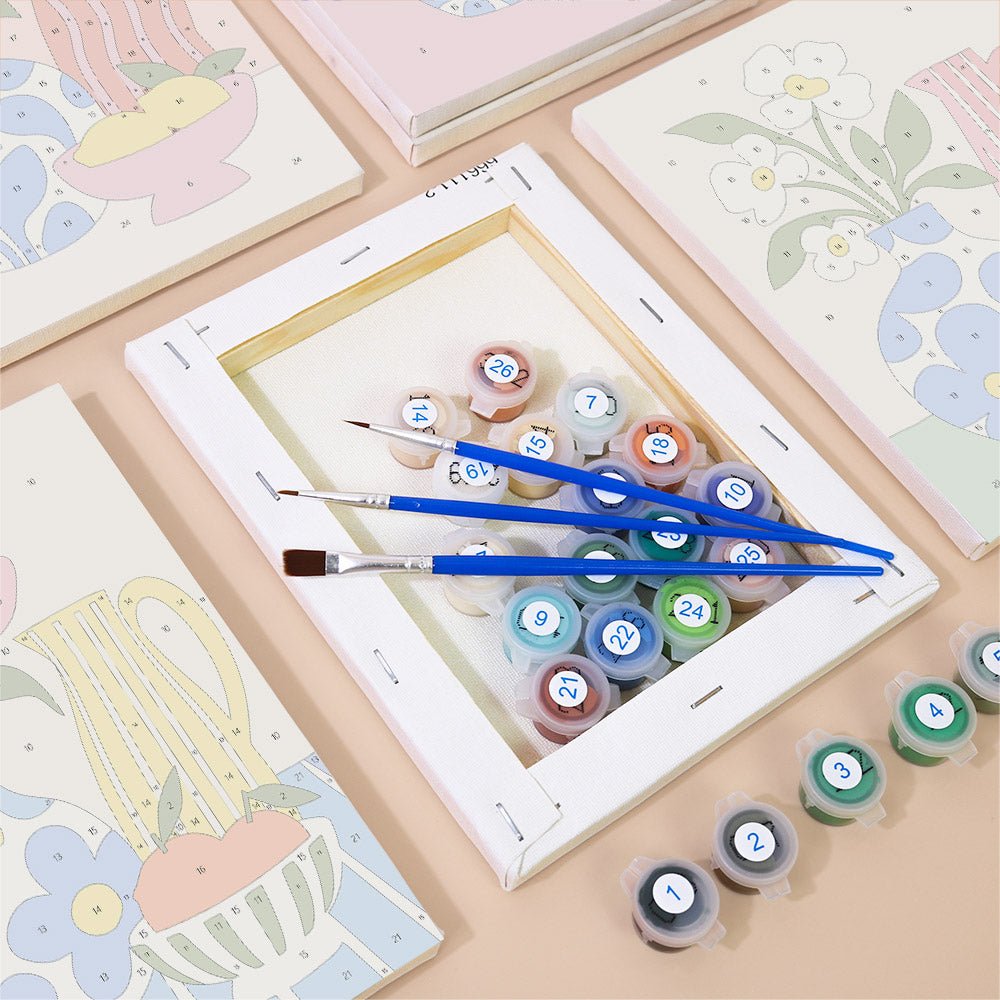 Blue Pitcher Bouquets mini painting set