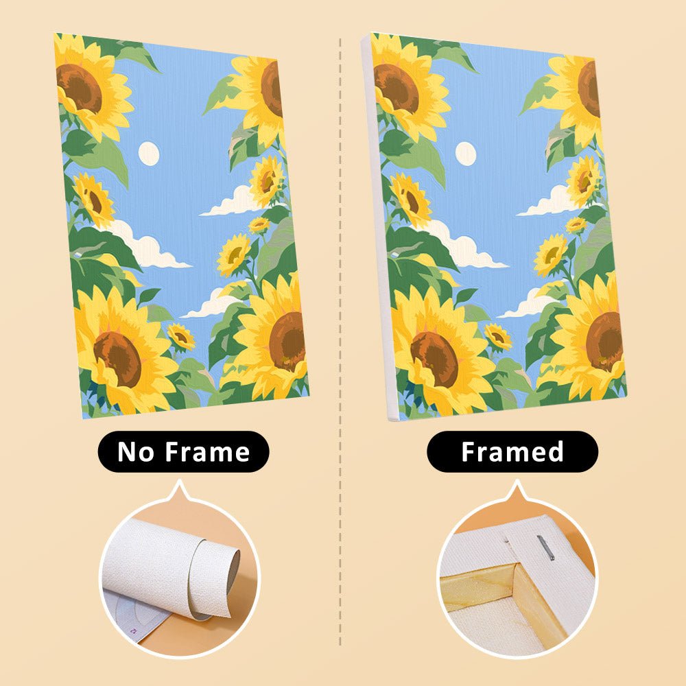 No frame vs. framed canvas