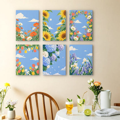 Blue Sky Blooms mini painting set