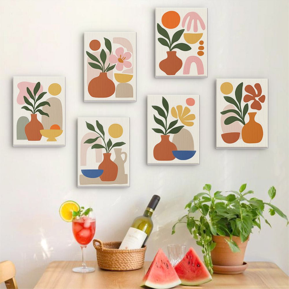 Boho Potted Plants mini painting set