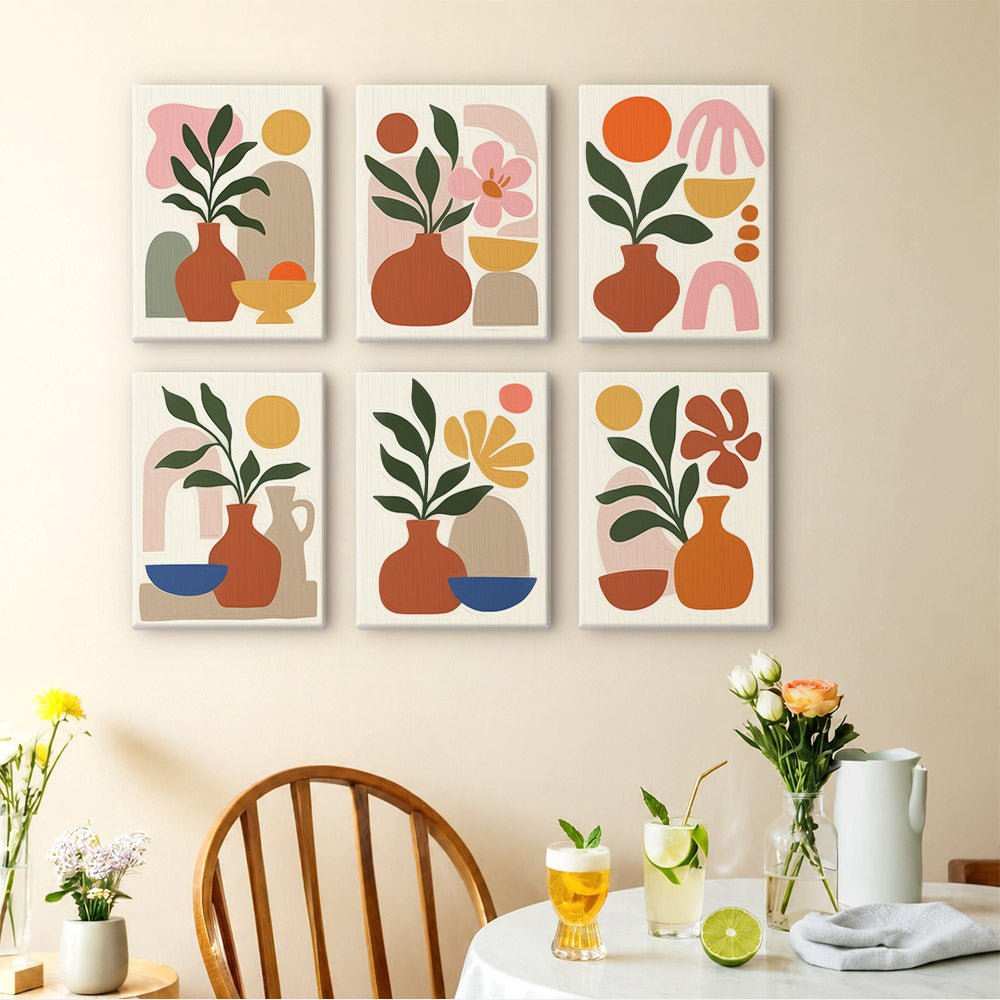 Boho Potted Plants mini painting set