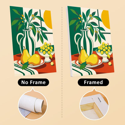No frame vs. framed canvas