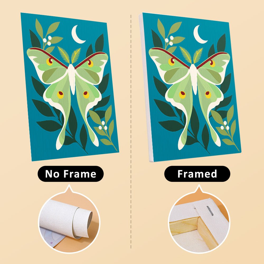 No frame vs. framed canvas