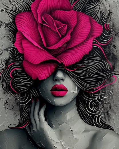 Bold Rose Fantasy - Floral Women - Judy Paint