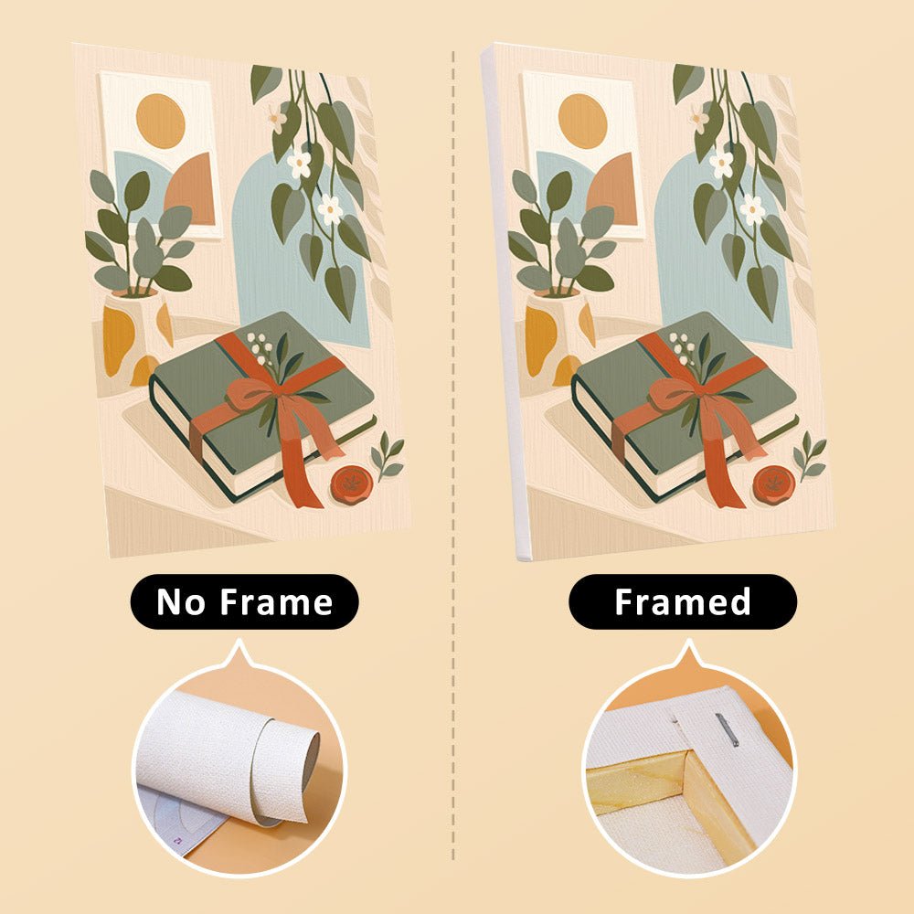 No frame vs. framed canvas