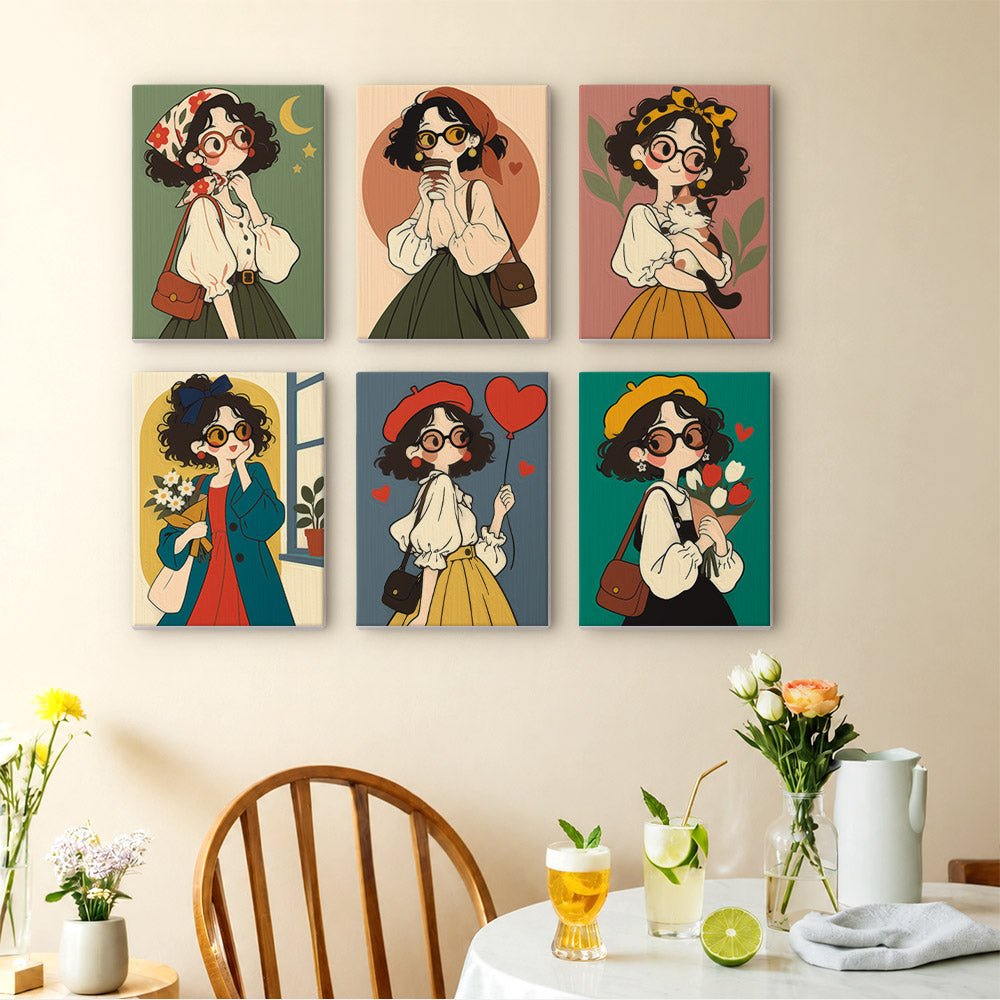 Bookish Girls mini painting set