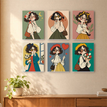 Bookish Girls mini painting set