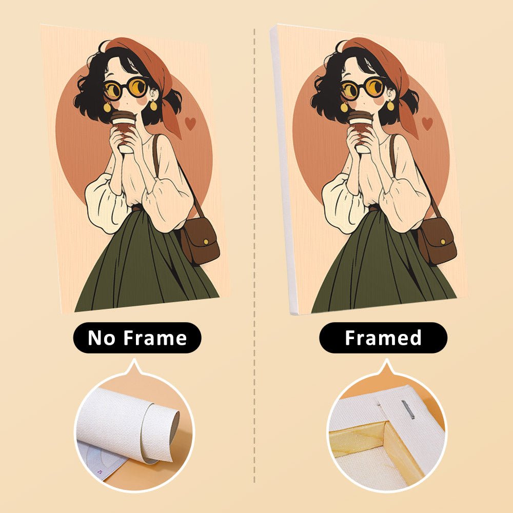 No frame vs. framed canvas