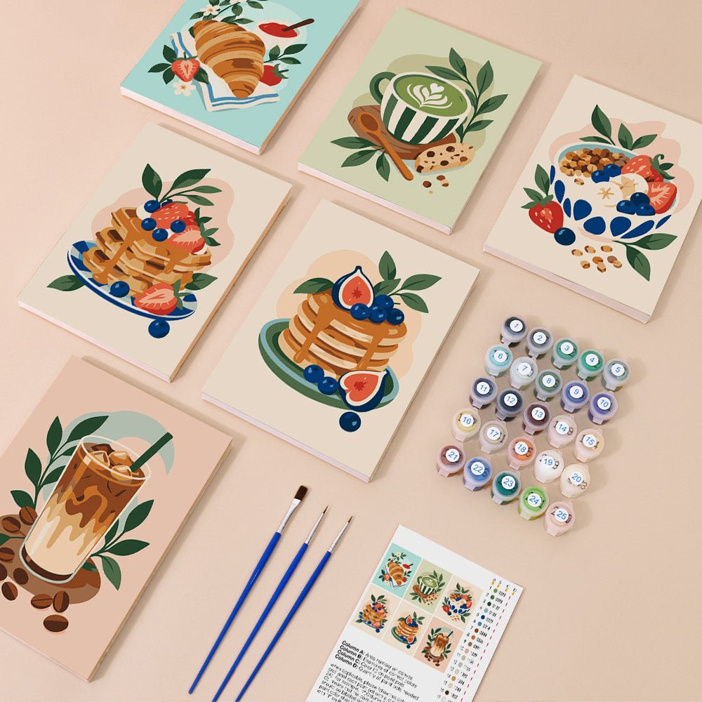 Everything in the Brunch Club mini painting kit