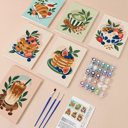Everything in the Brunch Club mini painting kit