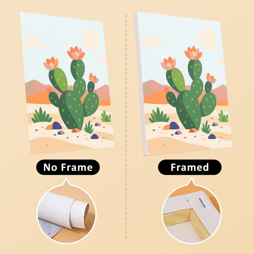 No frame vs. framed canvas