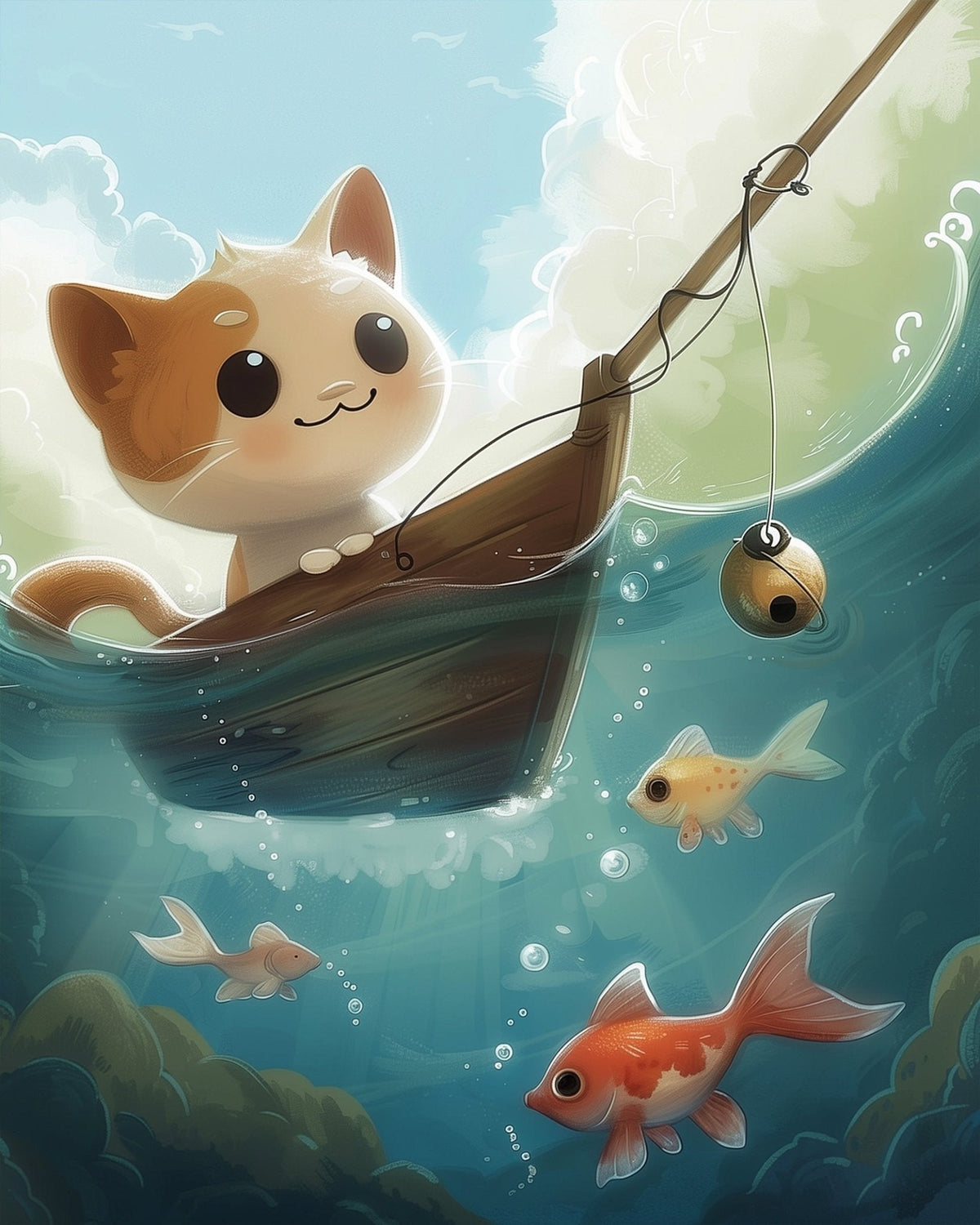 Cat and Fish Adventure - Kids - Judy Paint