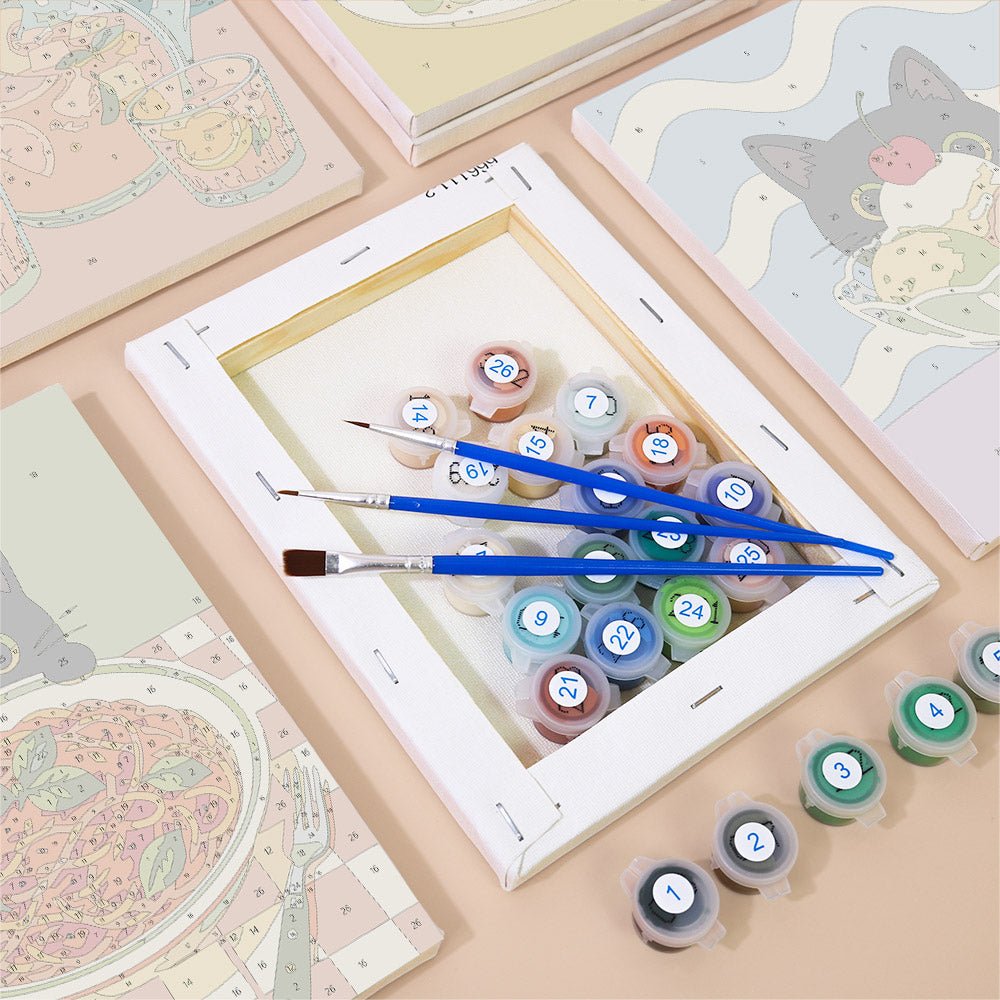 Cat Cafe Treats mini painting set