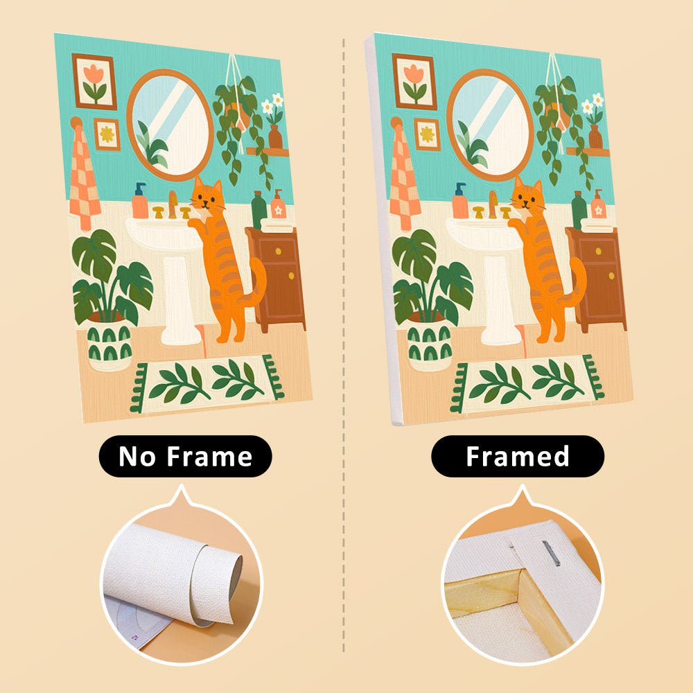 No frame vs. framed canvas