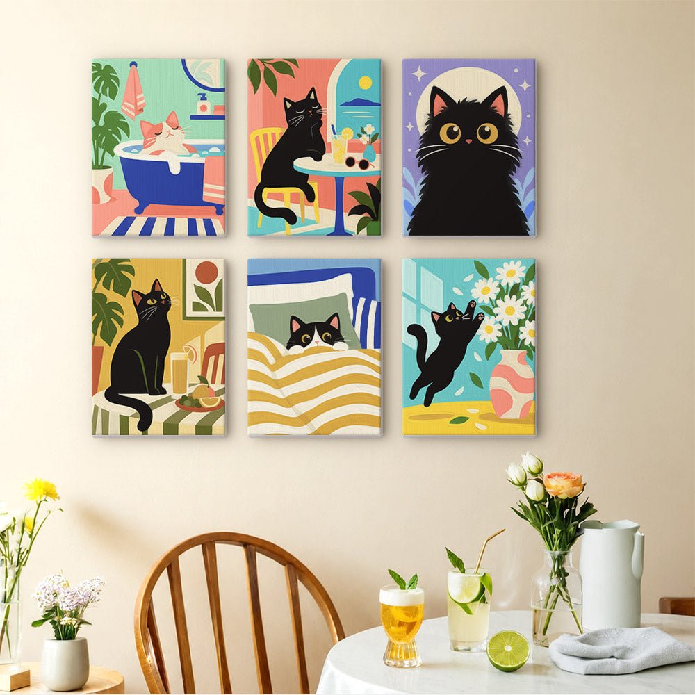 Cat Mischief mini painting set