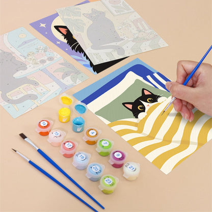 Cat Mischief mini painting set