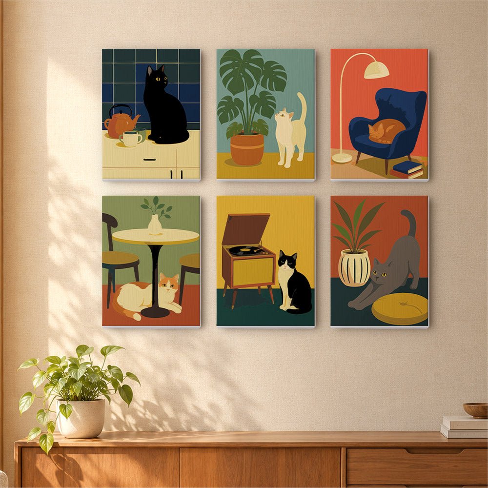 Cats at Home mini painting set